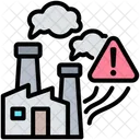 Industrial Pollution Air Warning Icon