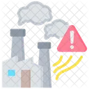 Industrial Pollution Air Warning Icon