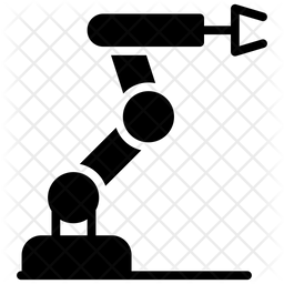 Industrial Robot Icon of Glyph style - Available in SVG, PNG, EPS, AI