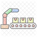 Industrial Robot Lineal Color Icon Icon