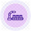 Industrial Robot Line Icon Icon