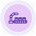 Industrial Robot Line Icon Icon