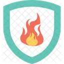 Fire Sign Shield Icon