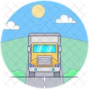 Industrial Trailer Goods Delivery Truck Delivery Truck Icon