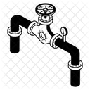 Oil Industry Pipes Fittings Icon