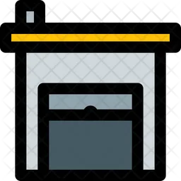 Industrial Warehouse Open  Icon
