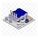 Industrie Isometrische Fabrik Symbol