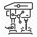 Industrielle Bohrmaschine Pneumatische Maschinen Symbol
