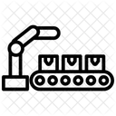 Industrieroboter Liniensymbol Symbol