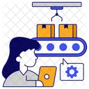 Industrieroboter Fertigungsroboter Lagerroboter Symbol