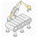 Industrieroboter Roboterarm Forderband Symbol