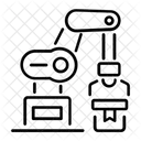 Industrieroboter Produktion Fertigung Symbol