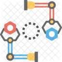 Industrie Roboter Waffen Symbol