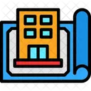 Industry Blueprint Business Design Industrial Planning 아이콘