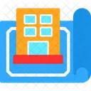 Industry Blueprint Business Design Industrial Planning 아이콘