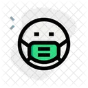 Inexpresivo Emoji Con Mascarilla Emoji Icono