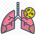 Infeccion Pulmonar Virus En Los Pulmones Neumonia Icono