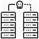 Infeccion Del Servidor Ataque Al Servidor Ladron De Datos Icono