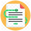 Infected Document Infected File Infected Data Icon
