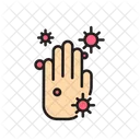 Covid Infected Hand Virus Icon