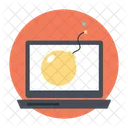Infected Laptop Ransomware Icon
