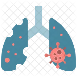 감염된 폐  아이콘