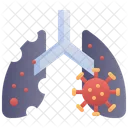Infected Lungs Covid Icon