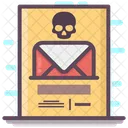 감염된 메일 이메일 바이러스 스팸 메일 아이콘