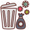 Infected Waste Filthy Garbage Sack Icon
