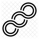 Infini Trois Cercles Chaine Icône
