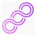 Infini Trois Cercles Chaine Icône