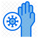 Infizierte Hand  Symbol