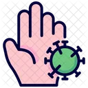 Infizierte Hand  Symbol