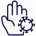 Infizierte Hand  Symbol