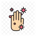 Covid Infizierte Hand Virus Symbol