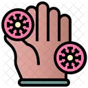 Infizierte Hand  Symbol