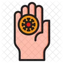 Infizierte Hand  Symbol