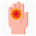 Infizierte Hand  Symbol