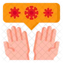 Infizierte Hand  Symbol