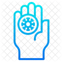 Infizierte Hand  Symbol