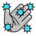 Infizierte Hand  Symbol