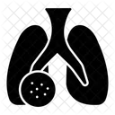 Infizierte Lunge  Symbol