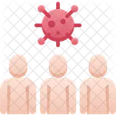 Infizierte Menschenmenge Virus Menschenmenge Symbol