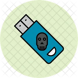 Infizierter USB-Stick  Symbol