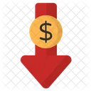 Inflacao Para Baixo Ícone