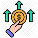 Dinero Aumento Economia Icon