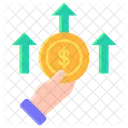 Dinero Aumento Economia Icon