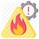 Inflammable Chaud Avertissement Icon