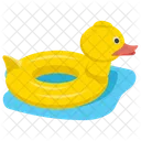 Inflatable Duck Duck Ring Pool Float Icon