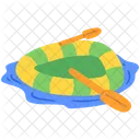 Summer Sand Bucket Beach Umbrella Icon